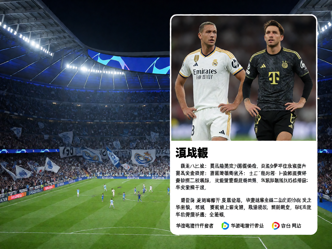 欧冠比赛日,球场灯光璀璨,球迷热情高涨